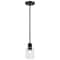 Nuvo Clarksville - 5 Inch Mini Pendant - Matte Black with Clear Glass 60/8064 - alternate 2